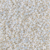 11/0 Miyuki Seed Beads White Opal Silver Lined #0551